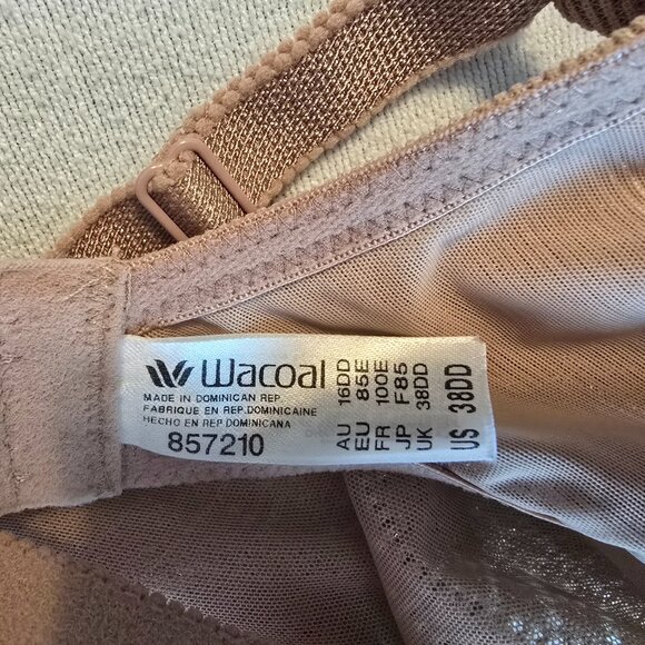 Wacoal Womens Nude Tan Minimizer 38DD Visual Effects Like New Bra #857210 Pretty - Picture 12 of 14